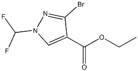 3-Bromo-1-difluoromethyl-1H-pyrazole-4-carboxylic acid ethyl ester Struktur