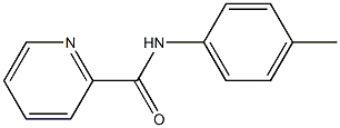 2-Pyridinecarboxamide, N-(4-methylphenyl)-, 1752-86-9, 结构式