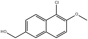 (5-氯-6-甲氧基萘-2-基)甲醇,17580-35-7,结构式