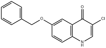 6-Benzyloxy-3-chloro-1H-quinolin-4-one 化学構造式