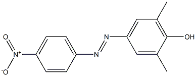 Phenol, 2,6-dimethyl-4-[(4-nitrophenyl)azo]- Structure