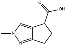 2-Methyl-2,4,5,6-tetrahydro-cyclopentapyrazole-4-carboxylic acid Struktur