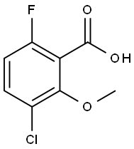 3-Chloro-6-fluoro-2-methoxybenzoic acid Structure