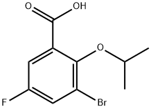 3-BROMO-5-FLUORO-2-ISOPROPOXYBENZOIC ACID,1782774-05-3,结构式