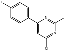 4-chloro-6-(4-fluorophenyl)-2-methylpyrimidine Struktur