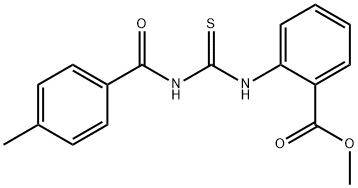 methyl 2-[(4-methylbenzoyl)carbamothioylamino]benzoate Struktur