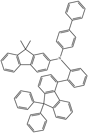 9H-Fluoren-2-amine, N-[1,1''-biphenyl]-4-yl-N-[2-(9,9-diphenyl-9H-fluoren-4-yl)phenyl]-9,9-dimethyl- Struktur