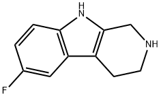 6-FLUORO-1H,2H,3H,4H,9H-PYRIDO[3,4-B]INDOLE, 17952-80-6, 结构式