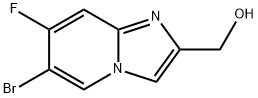 (6-Bromo-7-fluoro-imidazo[1,2-a]pyridin-2-yl)-methanol 化学構造式