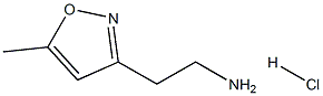 2-(5-methyl-1,2-oxazol-3-yl)ethan-1-amine hydrochloride 化学構造式