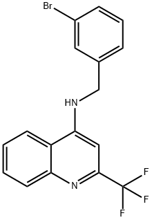 (3-Bromo-benzyl)-(2-trifluoromethyl-quinolin-4-yl)-amine,1799570-84-5,结构式