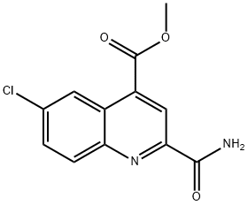 甲基 2-氨基羰基-6-氯喹啉-4-甲酸基酯 结构式