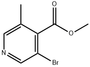 3-ブロモ-5-メチルピリジン-4-カルボン酸メチル 化学構造式