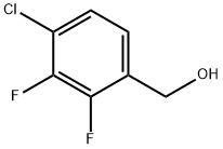 4-Chloro-2,3-difluorobenzyl alcohol 化学構造式