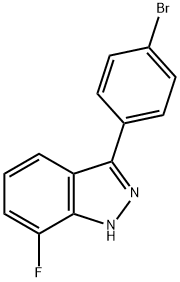 7-氟-3-(4-溴苯基)-1H-吲唑 结构式