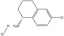 (R)-6-氯-1,2,3,4-四氢萘-1-胺盐酸盐,1810074-75-9,结构式