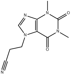 3-(1,3-dimethyl-2,6-dioxo-purin-7-yl)propanenitrile,1811-38-7,结构式