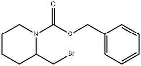 BENZYL 2-(BROMOMETHYL)PIPERIDINE-1-CARBOXYLATE 化学構造式