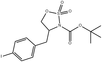 tert-butyl 4-(4-iodobenzyl)-1,2,3-oxathiazolidine-3-carboxylate 2,2-dioxide Structure