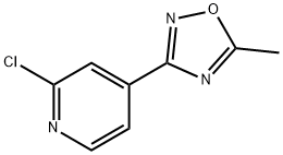 2-Chloro-4-(5-methyl-1,2,4-oxadiazol-3-yl)pyridine, 97% Structure