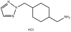 (4-((2H-1,2,3-triazol-2-yl)methyl)cyclohexyl)methanamine hydrochloride,1824269-19-3,结构式