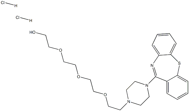 2-(2-(2-(2-(4-(Dibenzo[b,f][1,4]thiazepin-11-yl)piperazin-1-yl)ethoxy)ethoxy)ethoxy)ethanol dihydrochloride 化学構造式