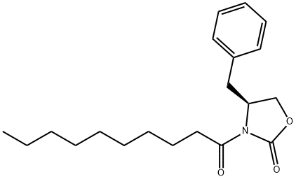 2-Oxazolidinone, 3-(1-oxodecyl)-4-(phenylmethyl)-, (4S)- 化学構造式