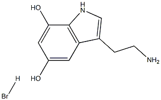 3-(2-aminoethyl)-1H-indole-5,7-diol:hydrobromide Struktur