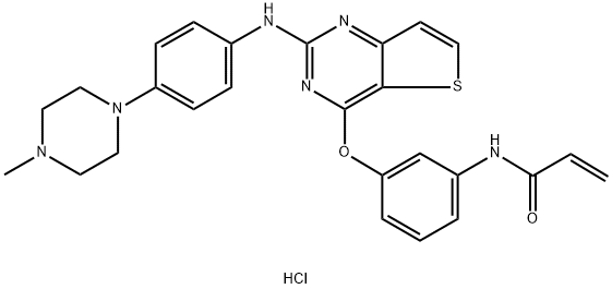 化合物 OLMUTINIB HYDROCHLORIDE,1842366-97-5,结构式