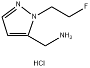 [1-(2-Fluoroethyl)-1H-pyrazol-5-yl]methanamine hydrochloride Structure