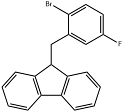 9H-Fluorene, 9-[(2-bromo-5-fluorophenyl)methyl]- Structure