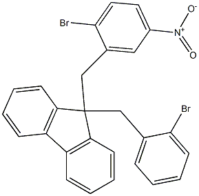 9H-Fluorene, 9-[(2-bromo-5-nitrophenyl)methyl]-9-[(2-bromophenyl)methyl]-,187754-54-7,结构式