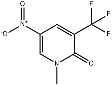 1-Methyl-5-nitro-3-trifluoromethyl-1H-pyridin-2-one 化学構造式