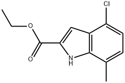 4-氯-7-甲基吲哚-2-乙酸乙酯 结构式