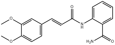 (E)-2-(3-(3,4-dimethoxyphenyl)acrylamido)benzamide 结构式