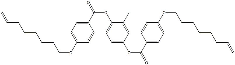 Benzoic acid, 4-(7-octenyloxy)-, 2-methyl-1,4-phenylene ester Structure