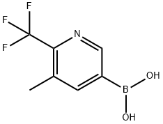 3-METHYL-2-TRIFLUOROMETHYLPYRIDINE-5-BORONIC ACID 化学構造式