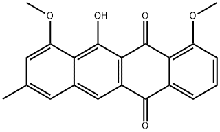 5,12-Naphthacenedione, 11-hydroxy-1,10-dimethoxy-8-methyl-,189697-45-8,结构式