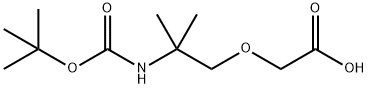 (2-Bocamino-2-methyl-propoxy)-acetic acid Structure