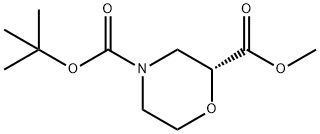 (R)-tert-butyl methyl morpholine-2,4-dicarboxylate Struktur