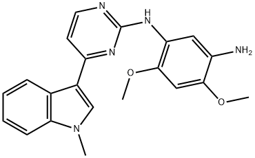 1,3-Benzenediamine, 4,6-dimethoxy-N1-[4-(1-methyl-1H-indol-3-yl)-2-pyrimidinyl]- Structure