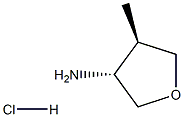trans-3-furanamine, tetrahydro-4-methyl- hydrochloride Struktur