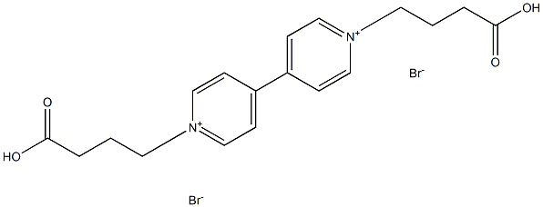 4,4'-Bipyridinium, 1,1'-bis(3-carboxypropyl)-, dibromide 结构式