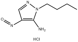 1-butyl-4-Nitroso-1H-pyrazol-5-amine hydrochloride Structure