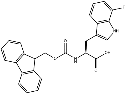 N-Fmoc-7-fluoro-L-tryptophan Struktur