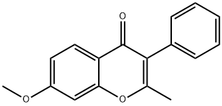 4H-1-Benzopyran-4-one, 7-methoxy-2-methyl-3-phenyl- 化学構造式