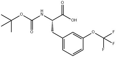 N-Boc-3-trifluoromethoxy-DL-phenylalanine, 1995908-37-6, 结构式