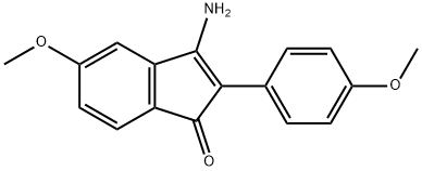 1H-Inden-1-one, 3-amino-5-methoxy-2-(4-methoxyphenyl)- Structure