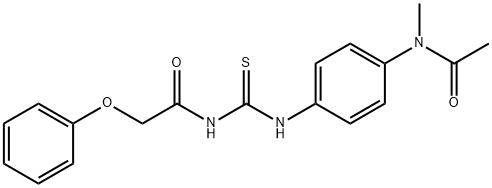 N-[({4-[acetyl(methyl)amino]phenyl}amino)carbonothioyl]-2-phenoxyacetamide Struktur