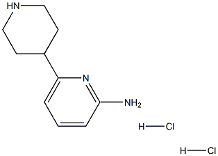 6-(Piperidin-4-yl)pyridin-2-amine dihydrochloride Struktur